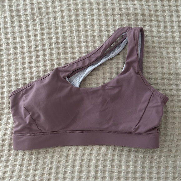 Amazon Other - Amazon Purple Asymmetrical Sports Bra Workout Exercise Top Padded Cute Sexy